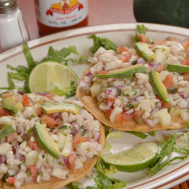Ceviche Tostada.