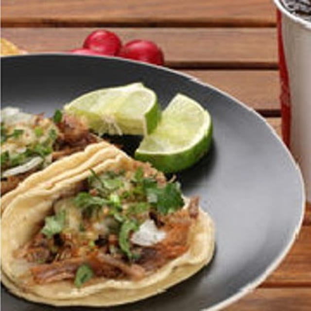 2 Regular Tacos with Small Drink.
